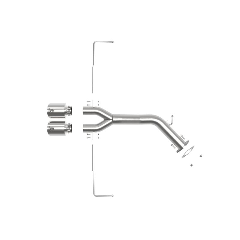 Takeda 3 IN to 2-1/2 IN 304 Stainless Steel Axle-Back Exhaust w/ Polished Tip (49-37012-P)