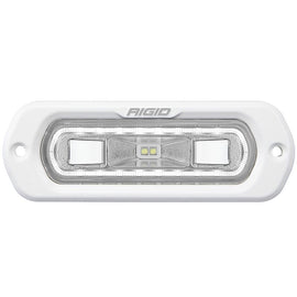 Rigid Industries SR-L Series Marine Spreader Pod, 2 Wire Flush Mount, White W/White Halo (51200)