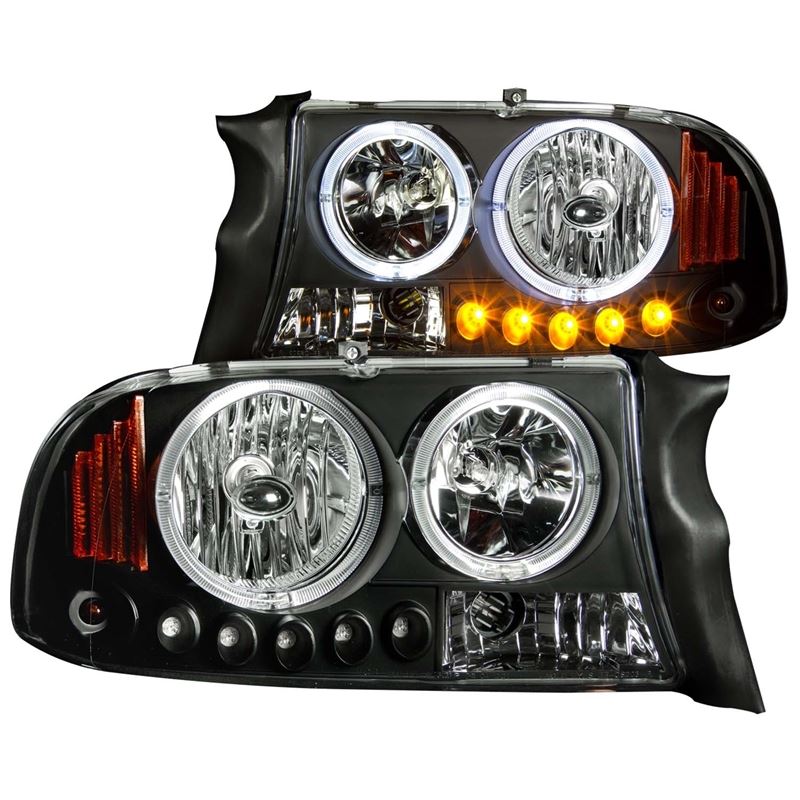 ANZO USA 1997-2004 Dodge Dakota Crystal Headlights Black 1pc (111085)