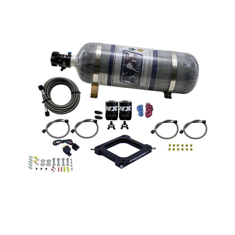 Nitrous Express 4500 Assassin Plate Pro Power Nitrous Kit (100-500HP) w/12lb Bottle (67570-12)