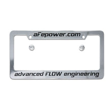 Load image into Gallery viewer, aFe POWER Engraved Metal License Plate Frame (40-10251)