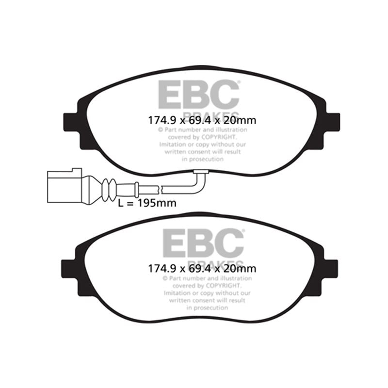 EBC Redstuff Ceramic Low Dust Brake Pads (DP32127C)