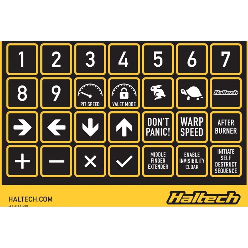 Haltech Keypad Label Set (HT-011500)