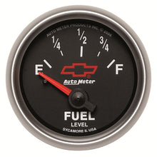 Load image into Gallery viewer, AutoMeter GM Bowtie Black 2-1/16 Fuel Level, 0-90 , Air-Core 8-18V (3613-00406)