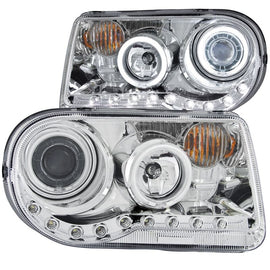 ANZO USA 2005-2010 Chrysler 300C Projector Headlights w/ Halo Chrome (CCFL) G2 (121250)