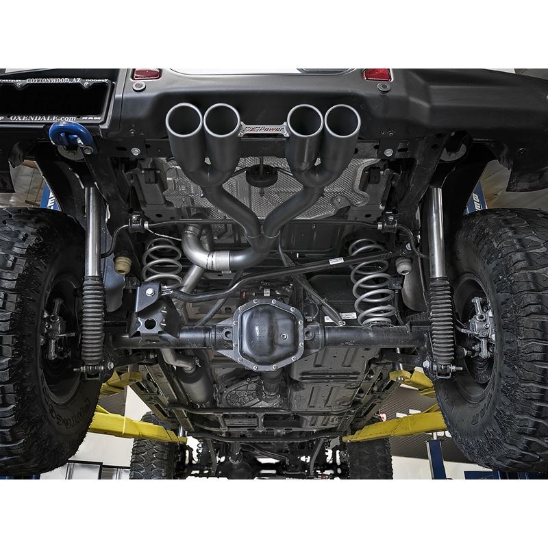 aFe Rebel Series 2-1/2 IN 304 Stainless Steel Cat-Back Exhaust System w/ Black Tip (49-38071-B)