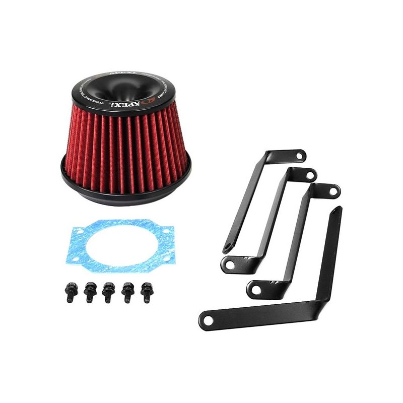 APEXiÂ® Power Metal Polished Short Ram Air Intake System with Red Filter (507-N009)