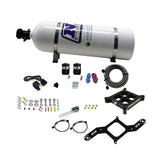 Nitrous Express Dry, Dual Stage Billet Crossbar Plate System 100-1000HP (4150 Flange) W/15Lb Bottle (66242-15)