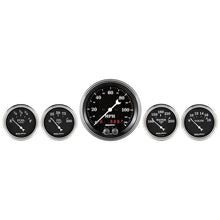 Load image into Gallery viewer, AutoMeter Auto Meter Gauge Kit 5 pc. 3 3/8in and 2 1/16in GPS Speedometer Old Tyme Black (1750)