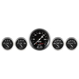 AutoMeter Auto Meter Gauge Kit 5 pc. 3 3/8in and 2 1/16in GPS Speedometer Old Tyme Black (1750)