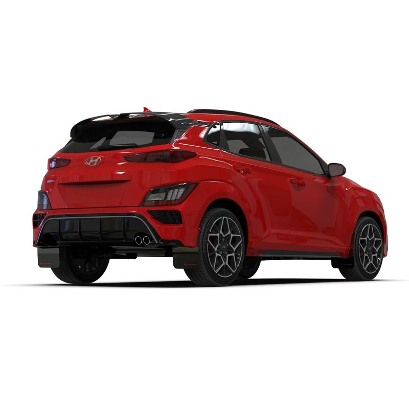 Rally Armor Black Mud Flap/Red Logo for Hyundai Kona N 22-23 (MF93-UR-BLK-RD)