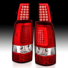 Load image into Gallery viewer, ANZO USA Tail Light Assembly, LED, Red/Clear Lens, Chrome, Pair, (311335)