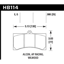 Load image into Gallery viewer, Hawk Performance DTC-60 Disc Brake Pad (HB114G.980)