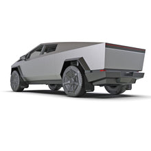 Load image into Gallery viewer, Rally Armor Black UR Mud Flap White Logo for 2024 Tesla Cybertruck (MF112-UR-BLK-WH)