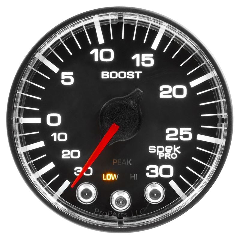 AutoMeter Spek-Pro 52.4mm 30inHG-30PSI Digital Stepper Motor Vac/Boost Gauge (P302328)