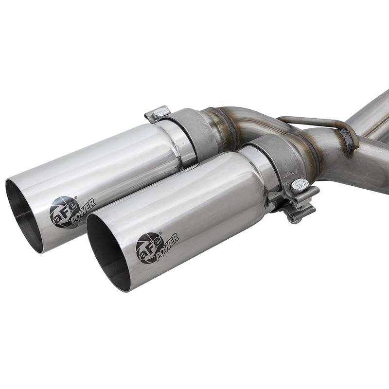 aFe Rebel Series 3 IN to 2-1/2 IN 409 Stainless Steel Cat-Back Exhaust w/ Polish Tip (49-43078-P)