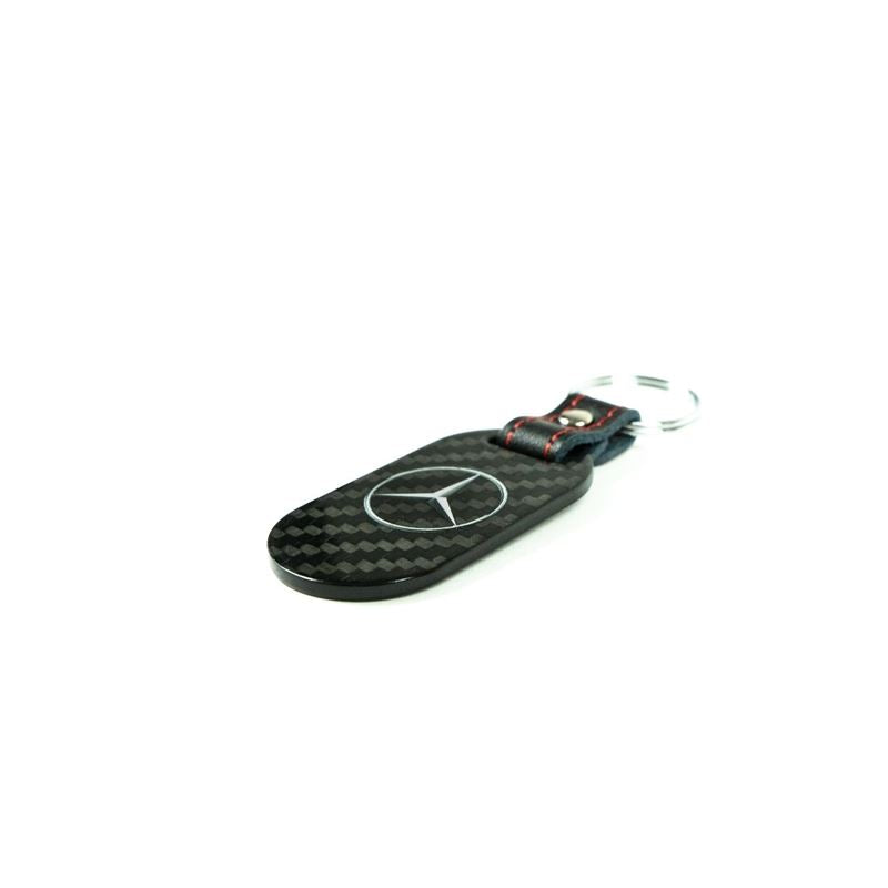 Fabspeed Mercedes Silver Star and Script Carbon Fiber Keyring (FS.MER.SS.CFKR)