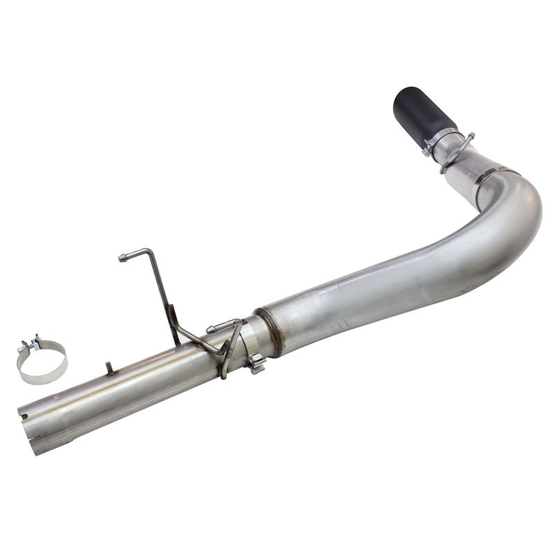 aFe Large Bore-HD 5 IN 409 Stainless Steel DPF-Back Exhaust System w/Black Tip (49-42051-1B)