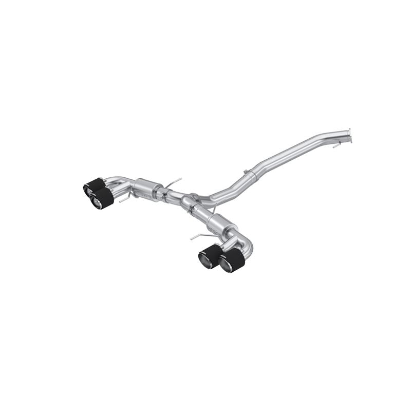 MBRP Exhaust 3.5" Cat Back, Dual Split Rear, T304, Quad CF Tip (S44073CF)