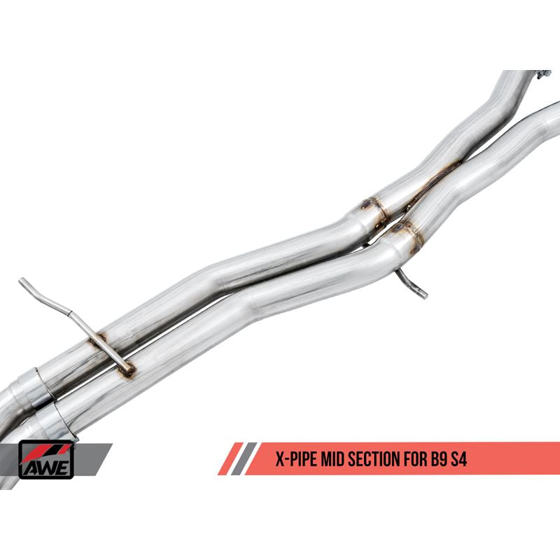 AWE SwitchPath Exhaust for Audi B9 S4 - Non-Resonated - Diamond Black 102mm Tips (3025-43034)