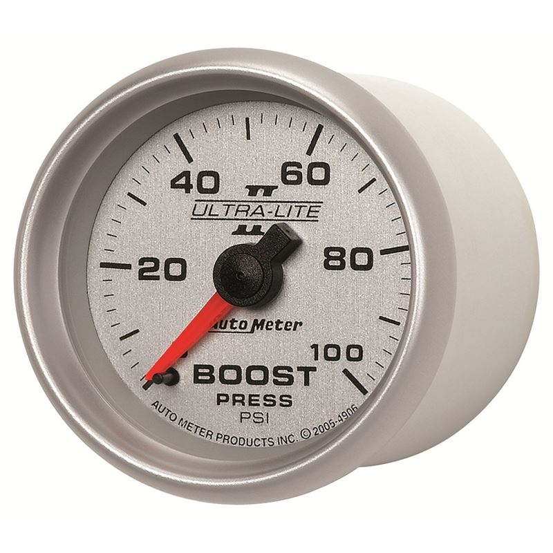 AutoMeter Ultra-Lite II 52mm 0-100 PSI Mechanical Boost Gauge (4906)