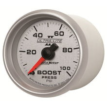 Load image into Gallery viewer, AutoMeter Ultra-Lite II 52mm 0-100 PSI Mechanical Boost Gauge (4906)