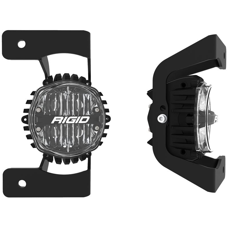 Rigid Industries 360-Series 4in LED SAE J583 Fog Light - 2018+ Jeep JL Rubicon Stl Bump - Ylw (Pair) (37111)