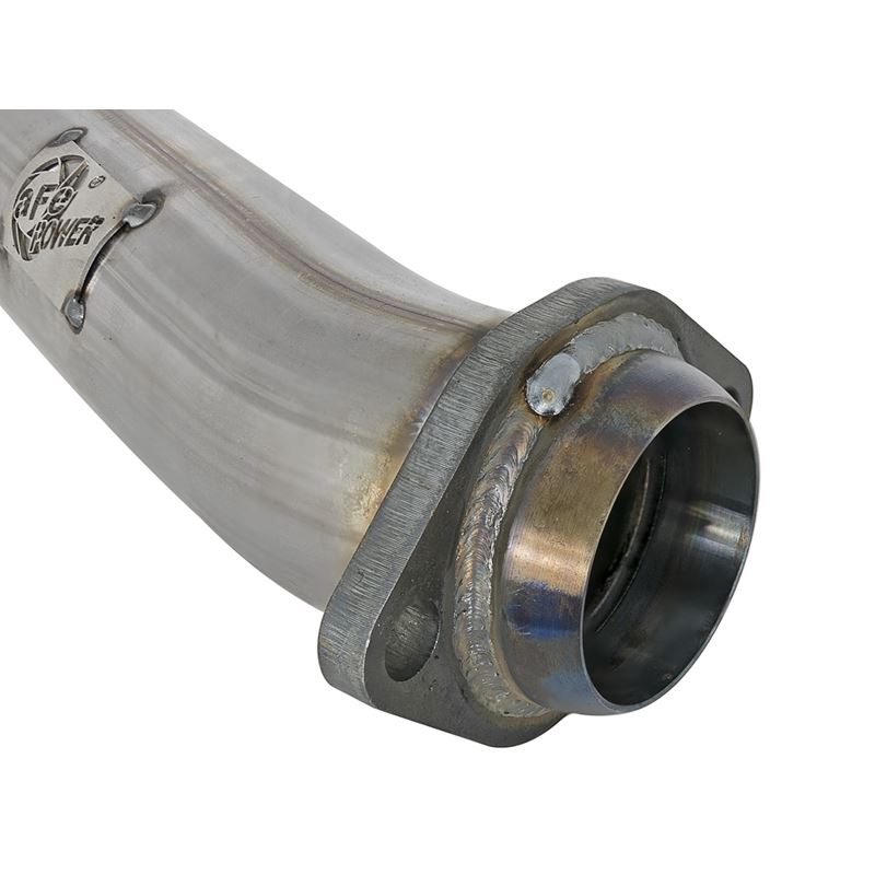 aFe Twisted Steel 2-1/2 IN 409 Stainless Steel Loop-Delete Downpipe (48-48024)