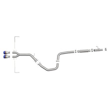 Load image into Gallery viewer, Takeda 3 IN to 2-1/2 IN 304 Stainless Steel Cat-Back Exhaust w/ Blue Flame Tip (49-37011-L)