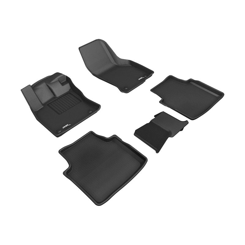 3D Maxpider 19-23 Volkswagen Arteon Kagu Floor Mat- Black R1 R2 (L1VW09401509)