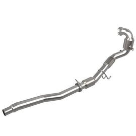 aFe Twisted Steel Downpipe 3 IN 304 Stainless Steel w/ Cat (48-36411-1YC)