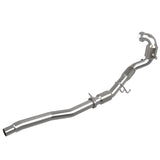 aFe Twisted Steel Downpipe 3 IN 304 Stainless Steel w/ Cat (48-36411-1YC)