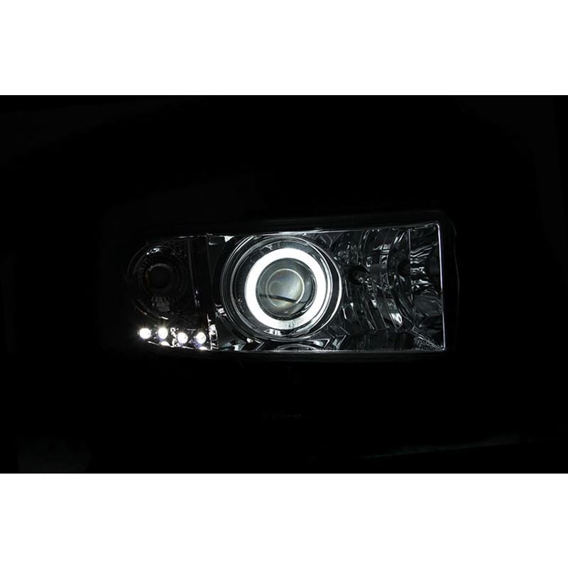 ANZO USA 1994-2001 Dodge Ram Projector Headlights w/ Halo Chrome (111056)