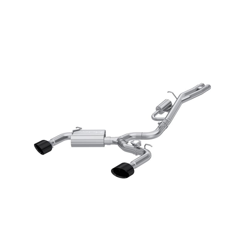 MBRP Exhaust 3in. Cat Back Dual Split Rear T304 Oval Black Chrome Tip (S46103BC)