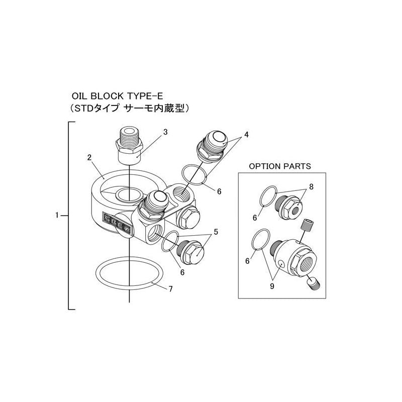 GReddy Oil Block Type-E (STD F) - AN M20 xP1.5/M20 xP1.5 (12002813)