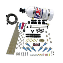 Load image into Gallery viewer, Nitrous Express 8 Cyl Shark Direct Port 4 Solenoids Nitrous Kit (200-600HP) w/10lb Bottle (90006-10)