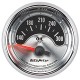 AutoMeter American Muscle 2-1/16in Short Sweep Electric 140-300 Deg F Oil Temp Gauge (1248)