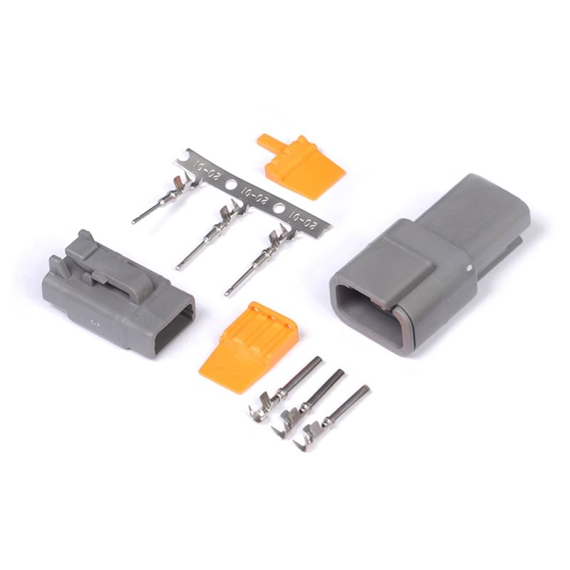 Haltech Plug and Pins Only - Matching Set Deutsch DTM-3 Connectors (7.5 Amp) (HT-031013)