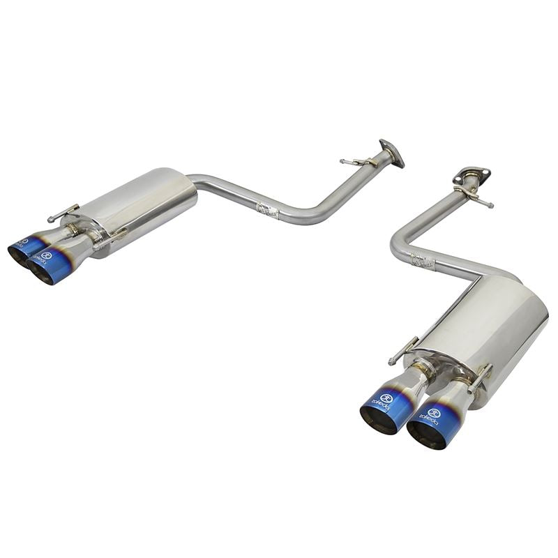 Takeda 2 IN 304 Stainless Steel Axle-Back Exhaust System w/ Blue Flame Tip (49-36037-L)