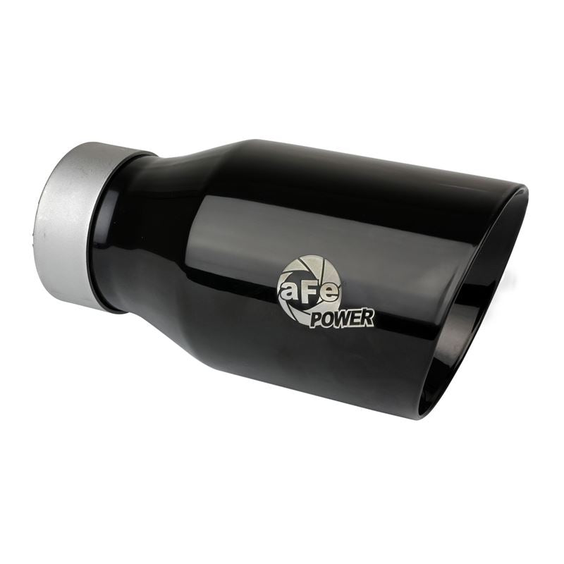 aFe Large Bore-HD 3 IN 304 Stainless Steel DPF-Back Exhaust System w/Black Tip(49-38092-B)