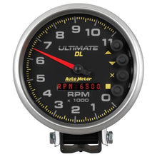 Load image into Gallery viewer, AutoMeter 5 inch Ultimate DL Playback Tachometer 11000 RPM - Black (6897)