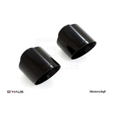 GTHAUS American Roar 2x130mm Hellcat tips (Gloss Black Finish); Stainless Steel (DD0413007)