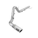 aFe Atlas 4 IN Aluminized Steel DPF-Back Exhaust System w/ Polished Tip (49-03106-P)