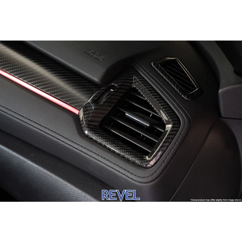 Revel Gt Dry Carbon A/C Vent Cover (Left/Right) 2016-2018 Honda Civic 2 Pcs (1TR4GT0AH02)