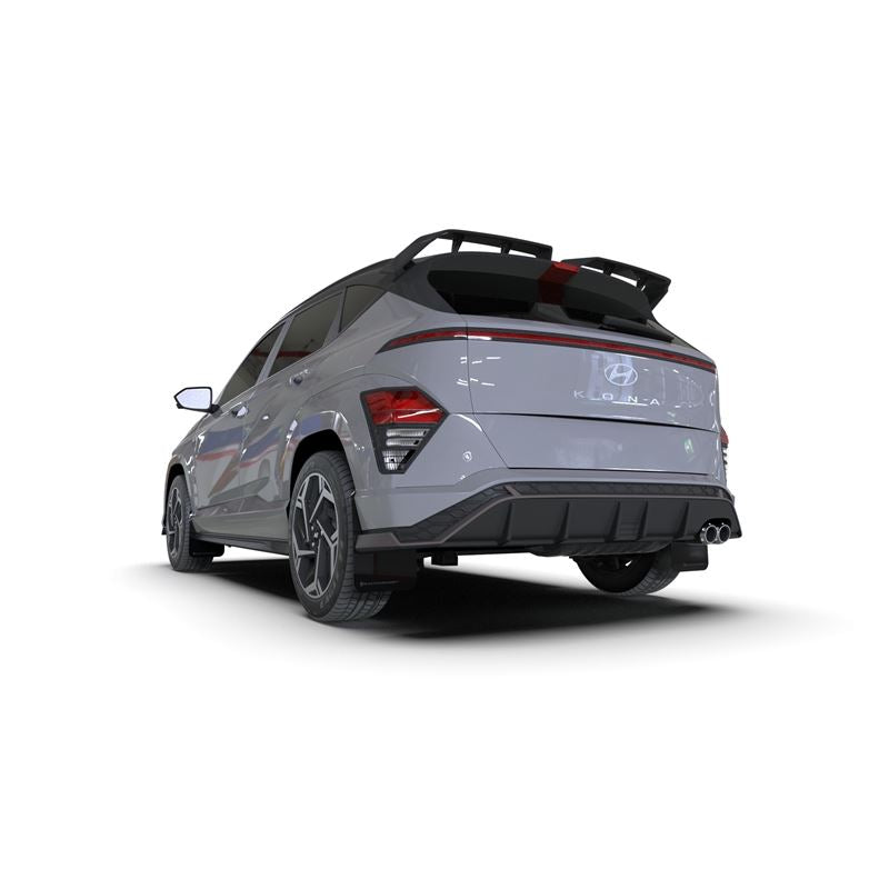 Rally Armor Black Mud Flap/Grey Logo for 2024 Hyundai Kona N Line (MF103-UR-BLK-GRY)