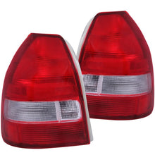 Load image into Gallery viewer, ANZO USA 1996-2000 Honda Civic Taillights Red/Clear (221135)