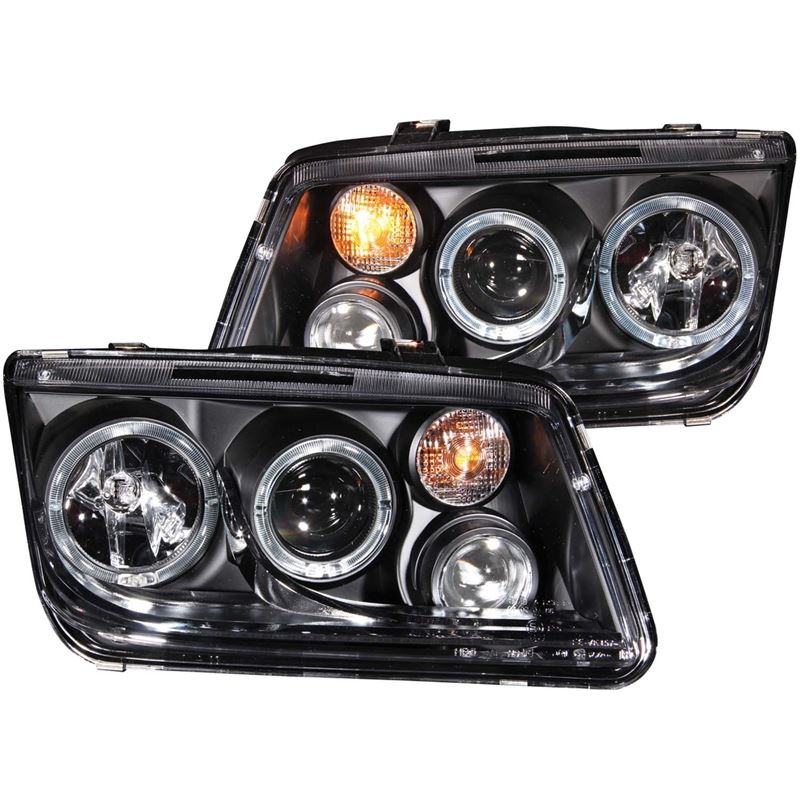 ANZO USA 1999-2005 Volkswagen Jetta Projector Headlights w/ Halo Black (CCFL) (121369)