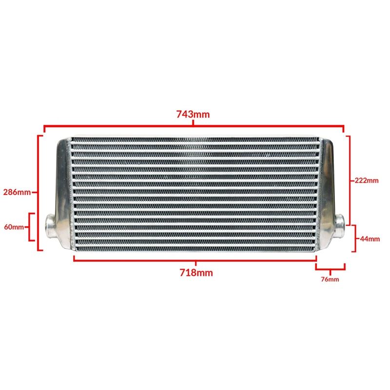 GReddy UNIVERSAL INTERCOOLER SPEC TYPE-24, BOTTOM 60mm INLET/OUTLET (12001411)