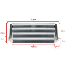 GReddy UNIVERSAL INTERCOOLER SPEC TYPE-24, BOTTOM 60mm INLET/OUTLET (12001411)