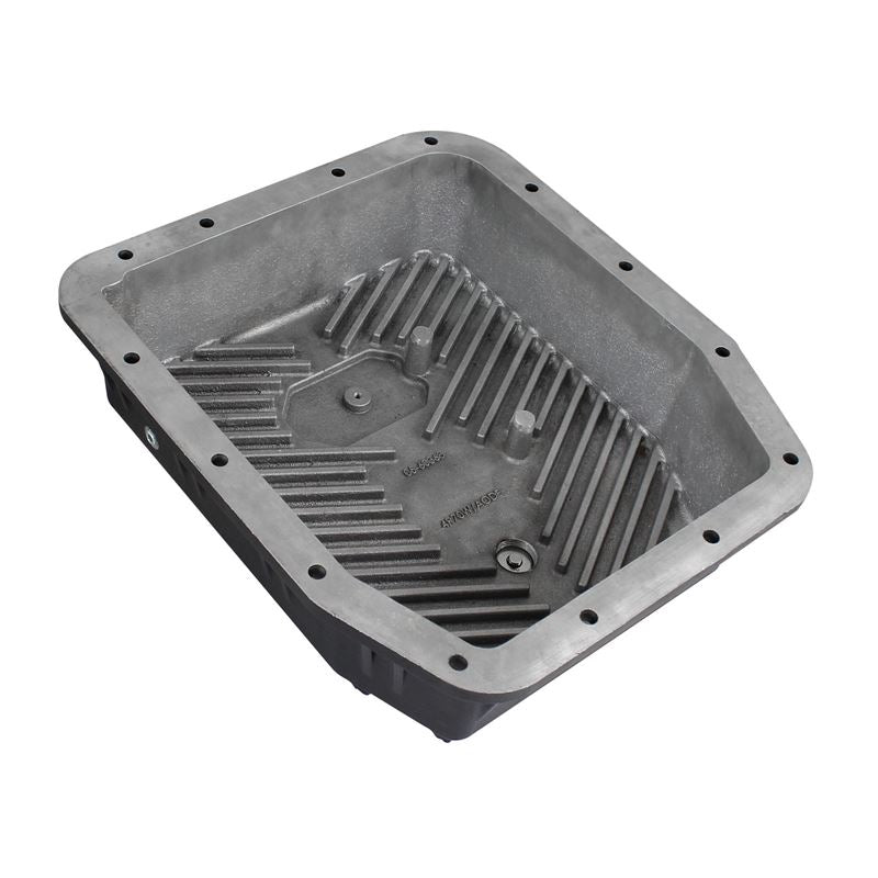 aFe Power Transmission Pan Black w/ Machined Fins (46-70222)